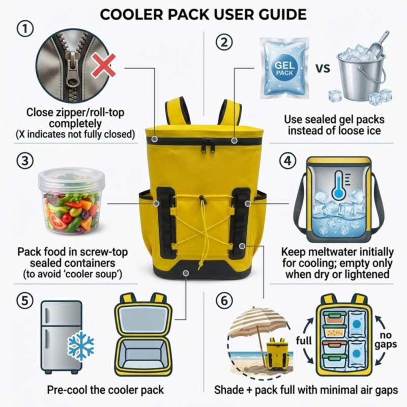 Ransel Cooler Anti Bocor: Mungkasi Bocor Banyu Leleh kanggo Apik