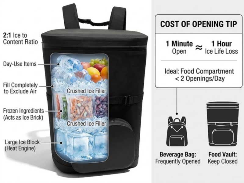 Camping Cooler Backpacks: Multi-Day Penylametan kadhemen ing Trail