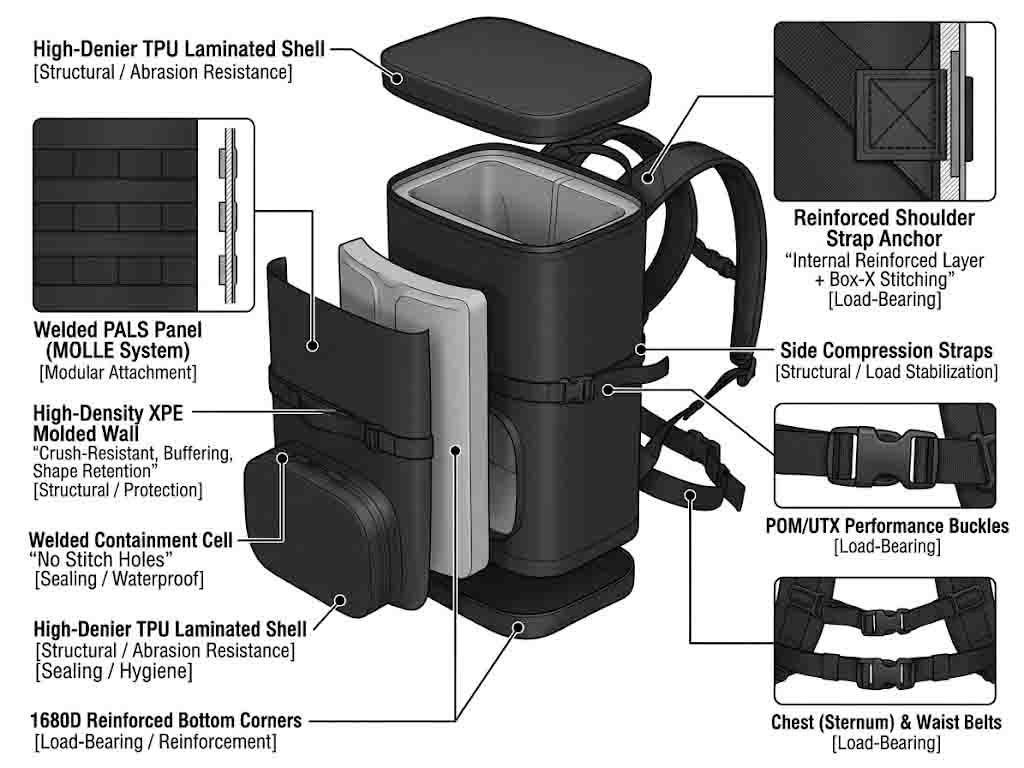 Tas Ransel Cooler Taktis: MOLLE, Busa Dicetak & Daya Tahan Lapangan Tas Ransel Cooler Taktis: MOLLE, Busa Dicetak & Daya Tahan Lapangan