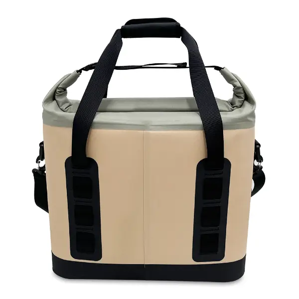 Leakproof Roll-Top Soft Cooler karo Waterproof Zip Pocket lan Botol Opener